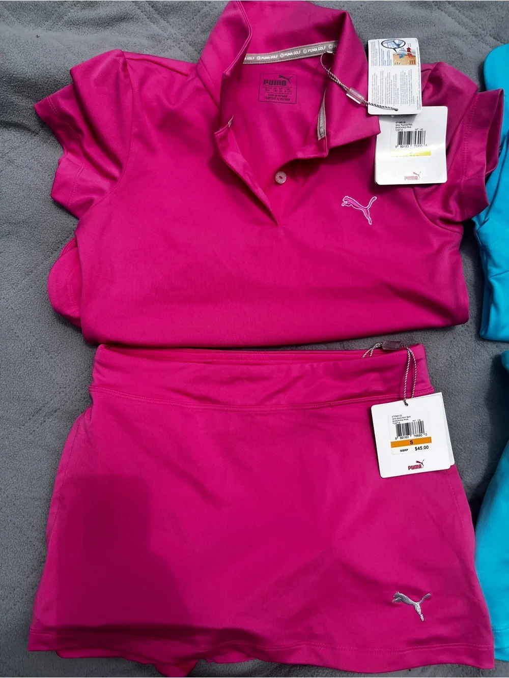 Puma Kids' Matching Active Sets - Fuchsia & Teal - Picture 2 of 6